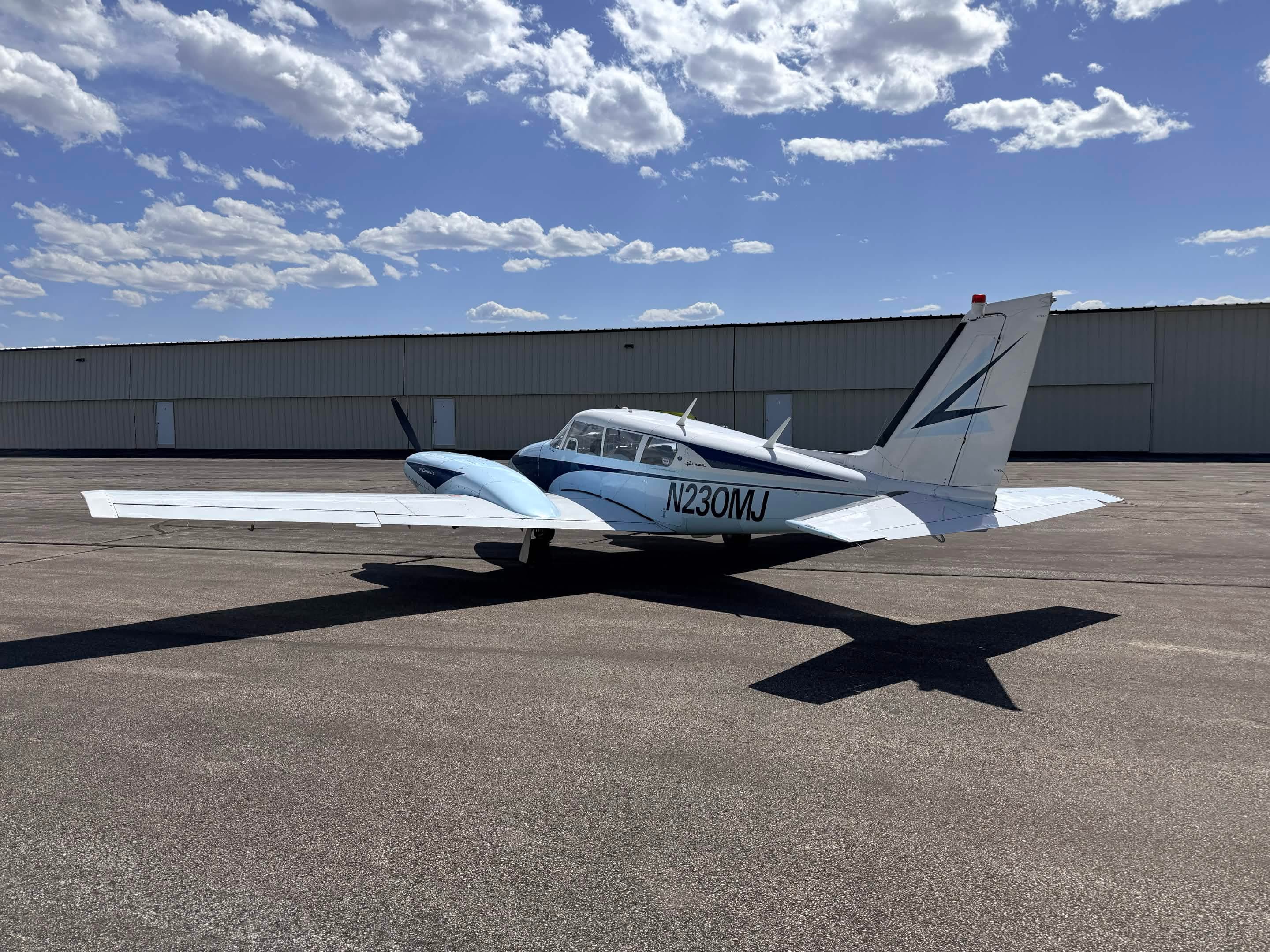 Piper PA-30 twin-engine aircraft in Southern California